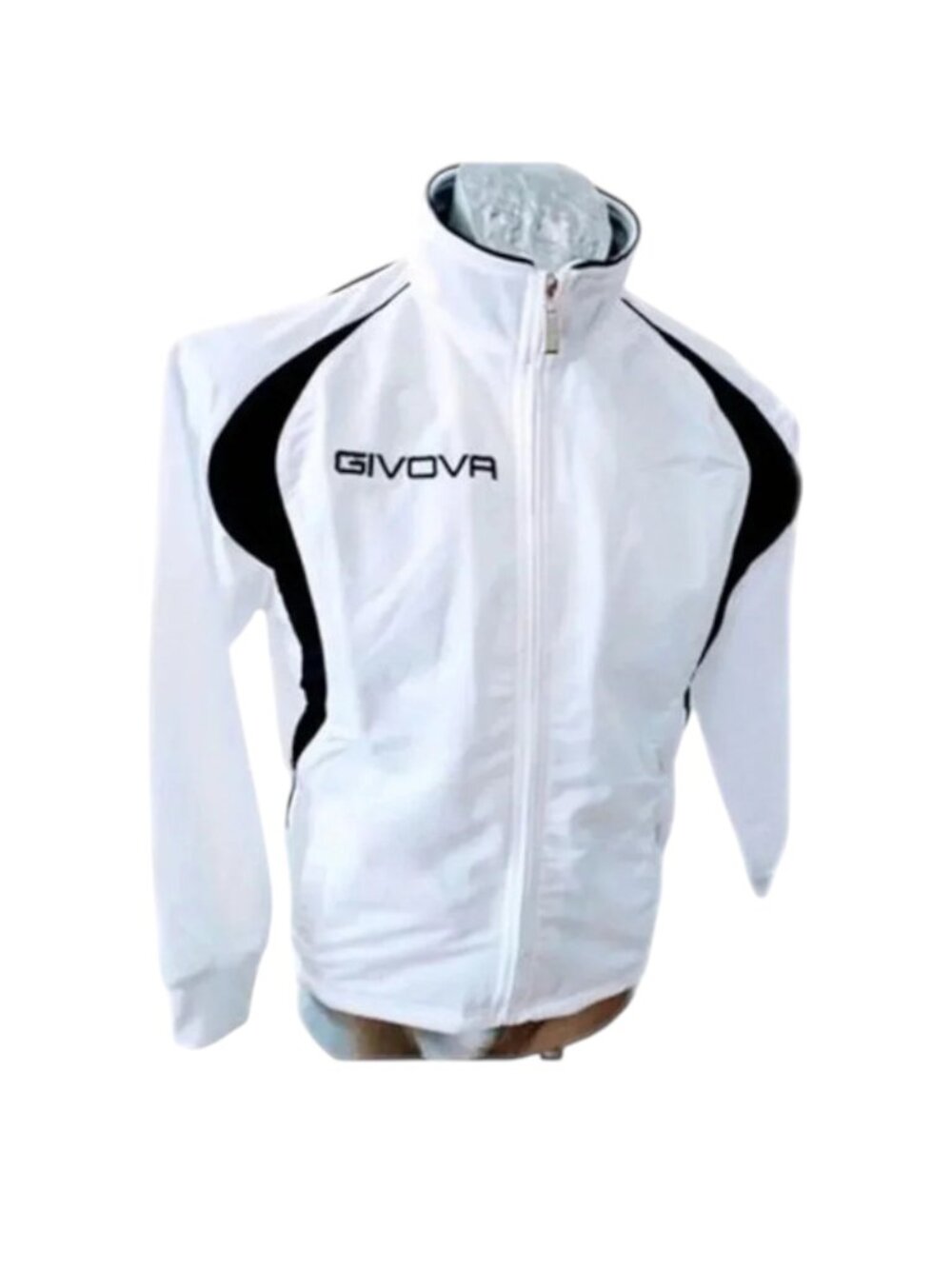 Givova Jacket  White Black Track Warm Up Size S NEW